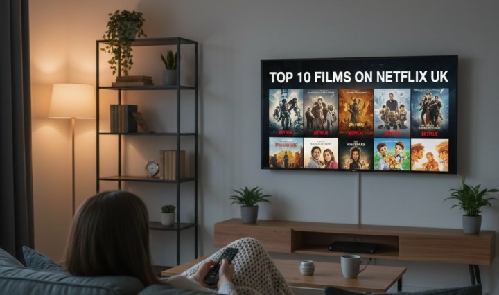 Netflix on TV in sitting room
