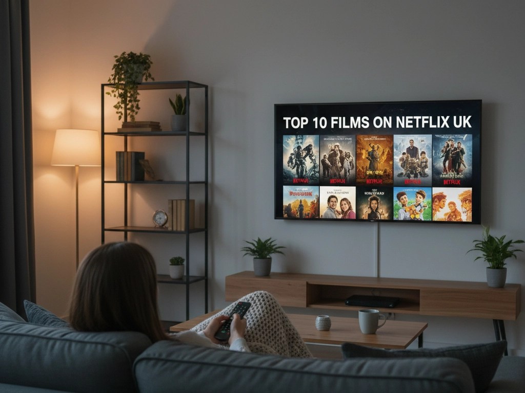 Netflix on TV in sitting room